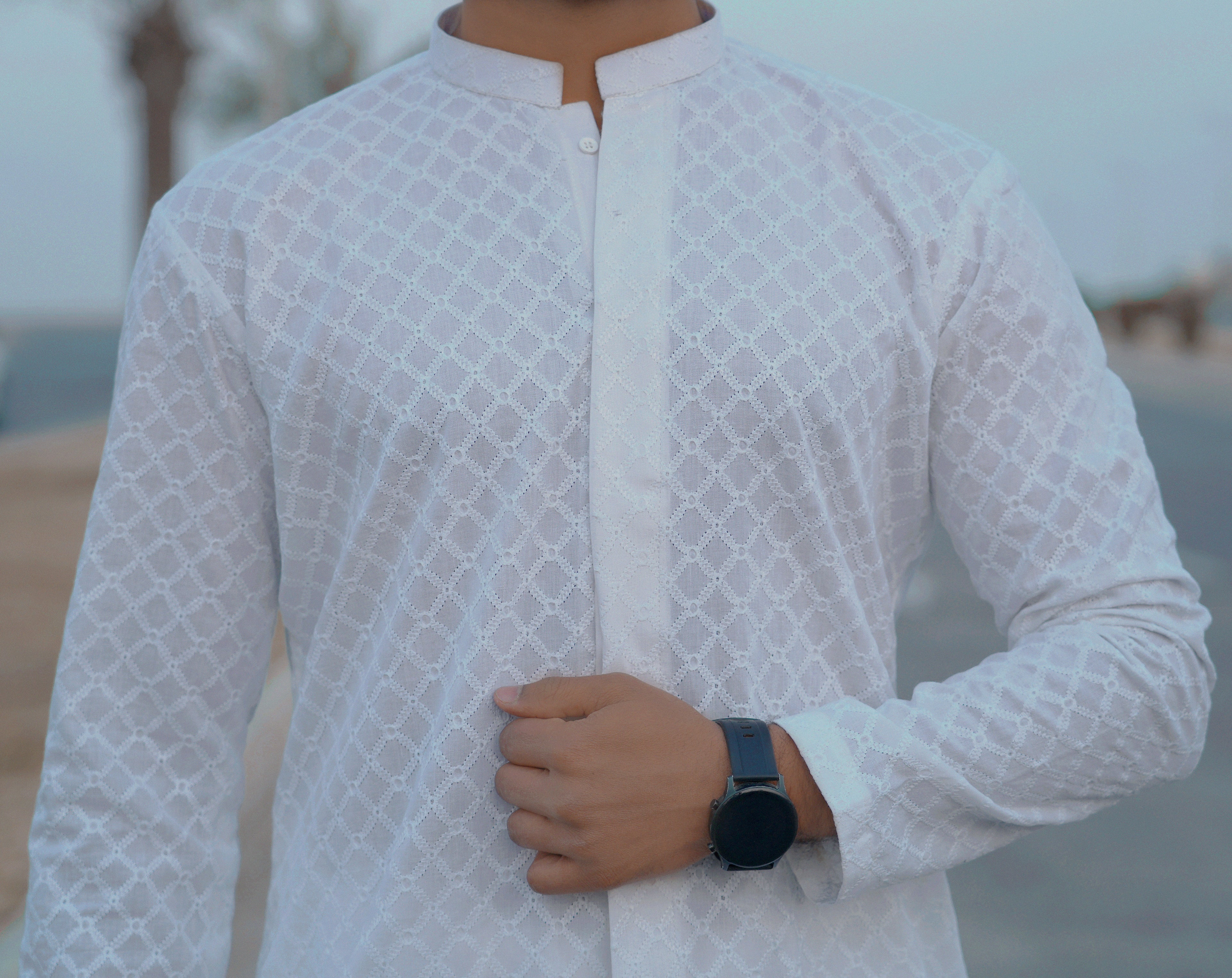 White Sherwani Kurta Pjama