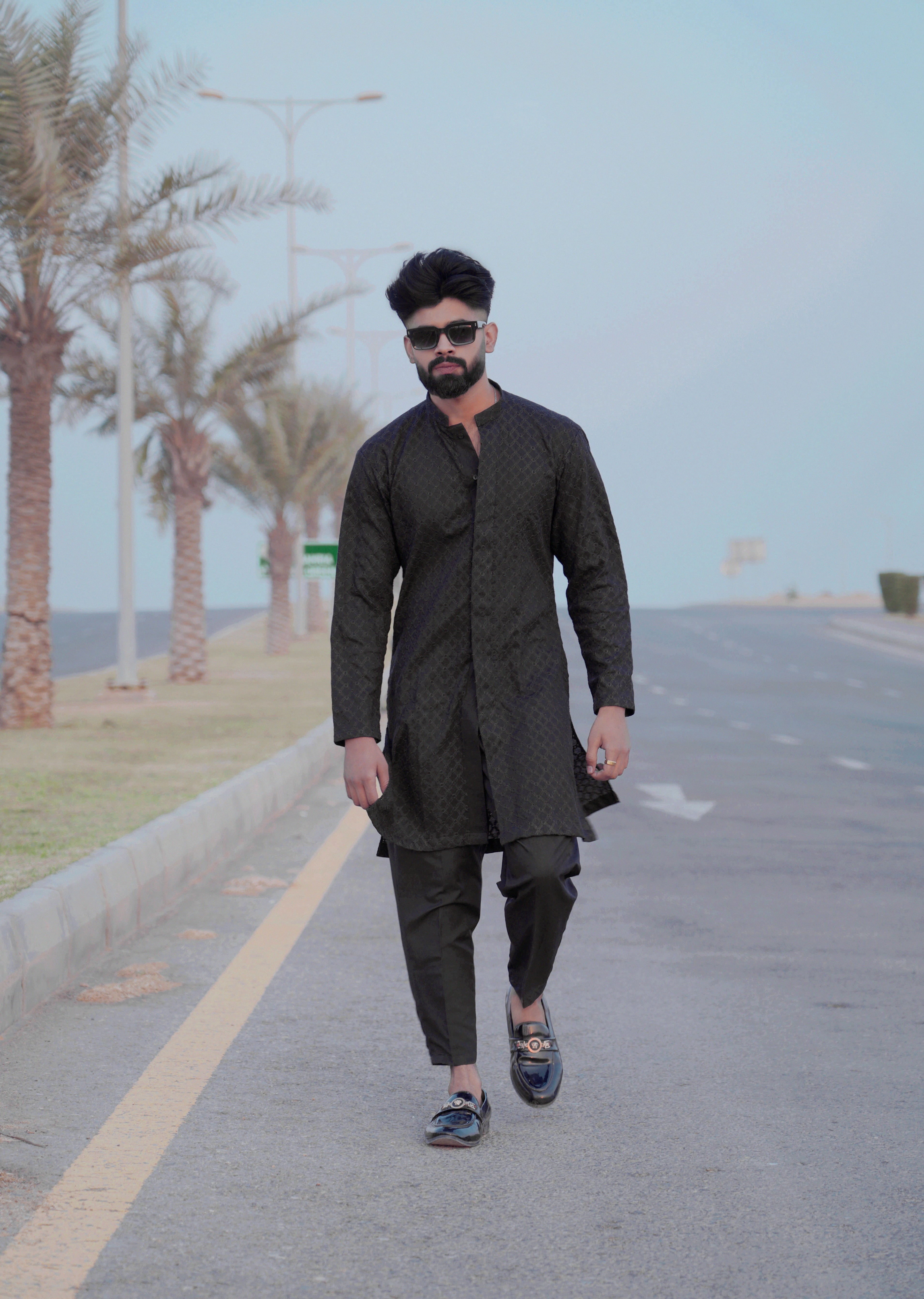 Black Sherwani Kurta Pjama