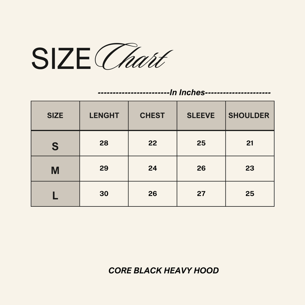 Core Black Heavy Hoods