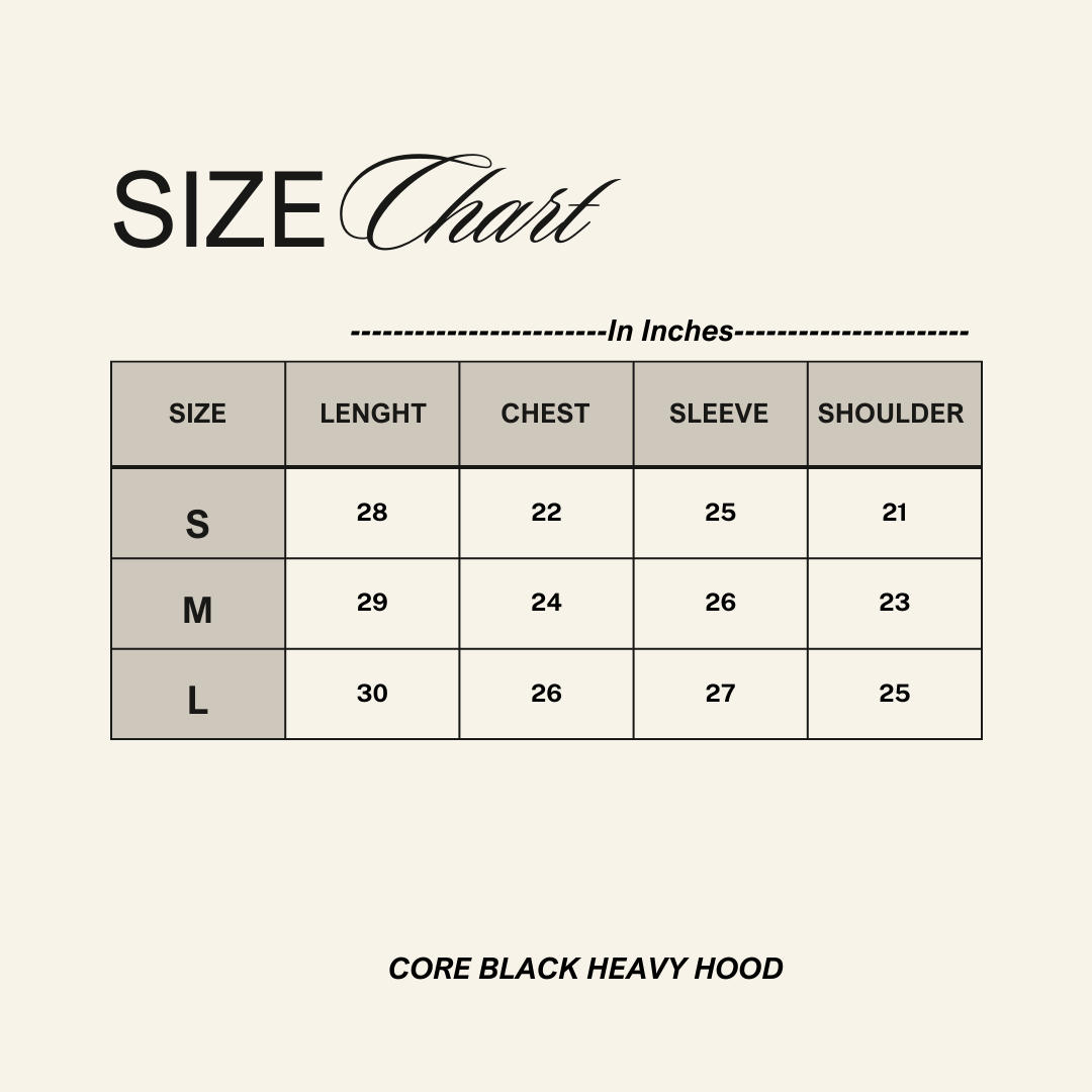 Core Black Heavy Hoods