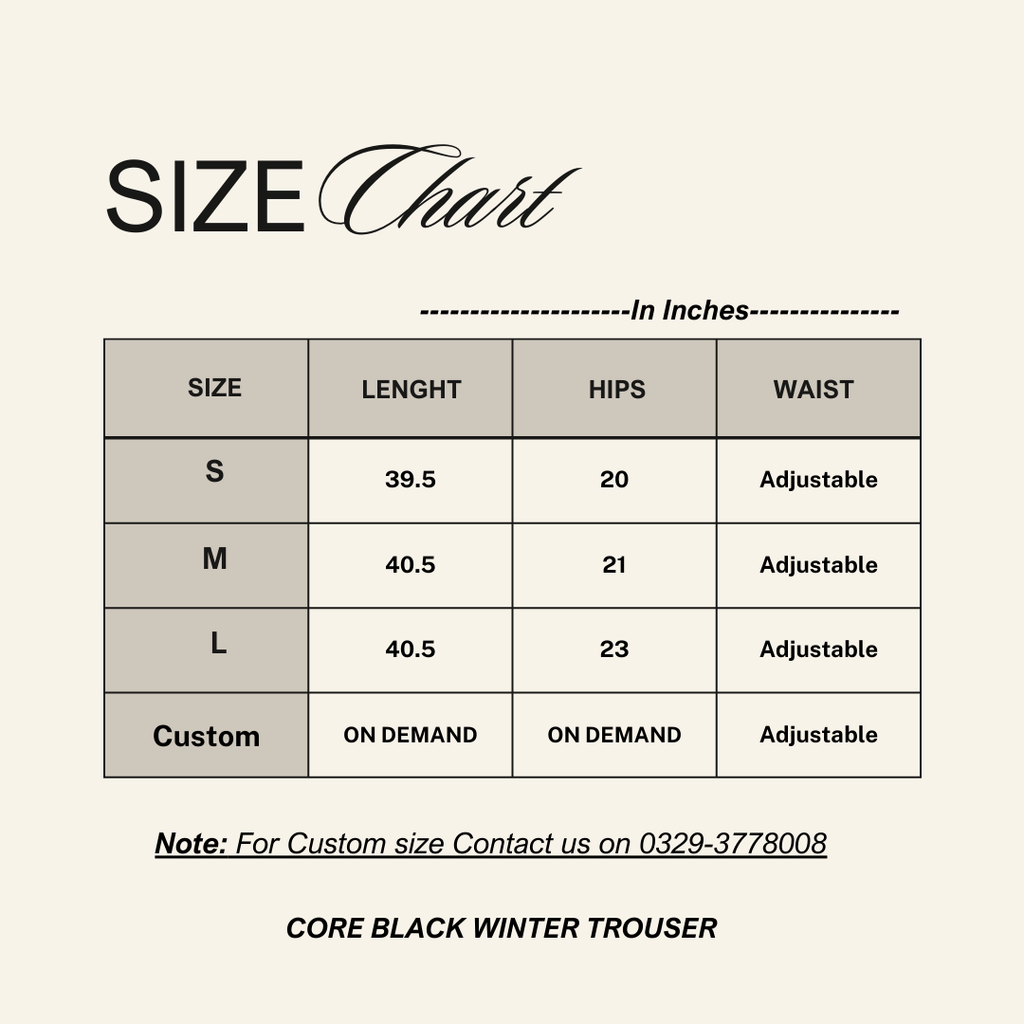 Core Black Winter Trouser