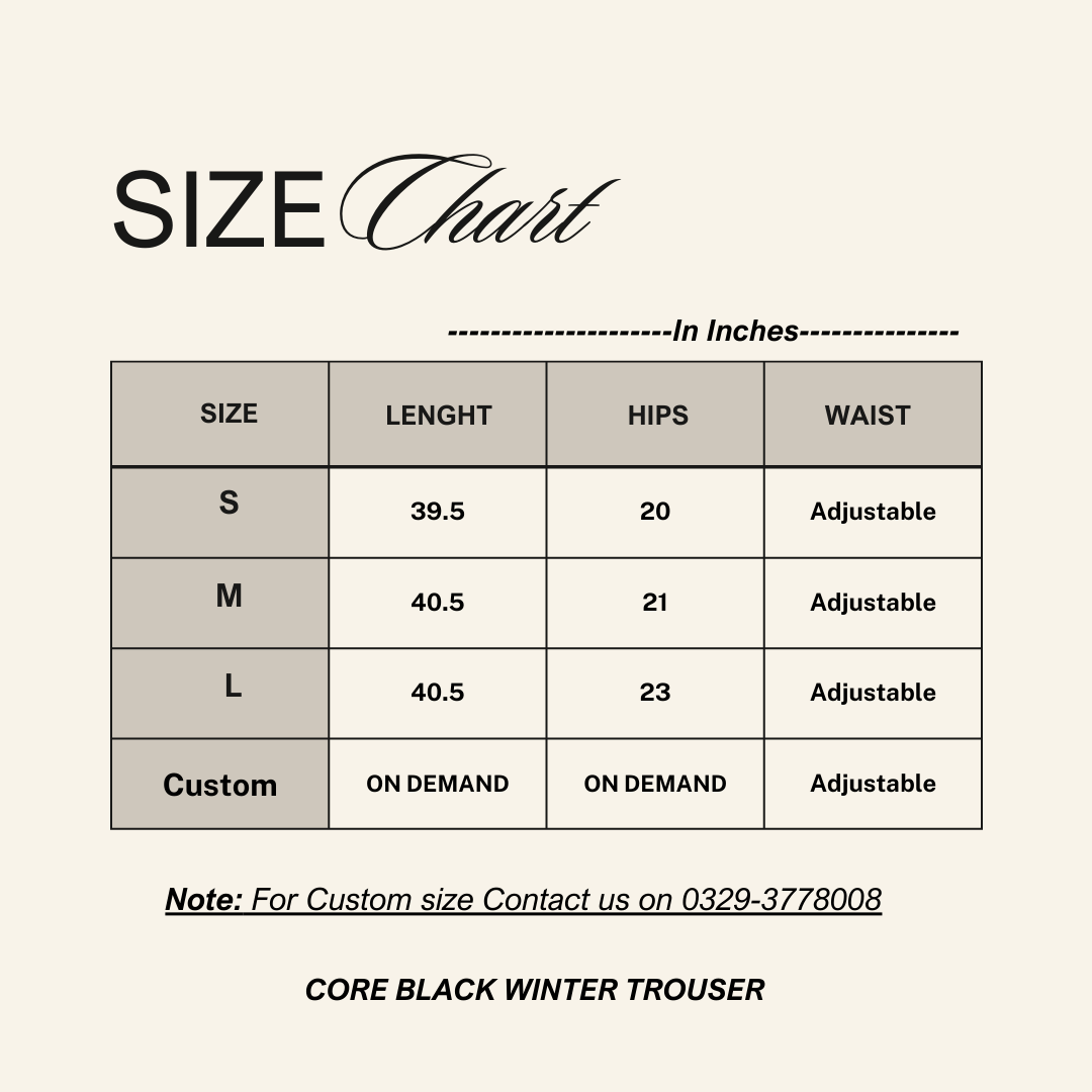 Core Black Winter Trouser