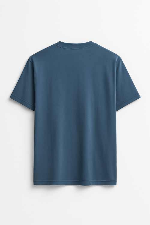 Classic Blue (Ribbed) Drop Shoulder T-Shirt