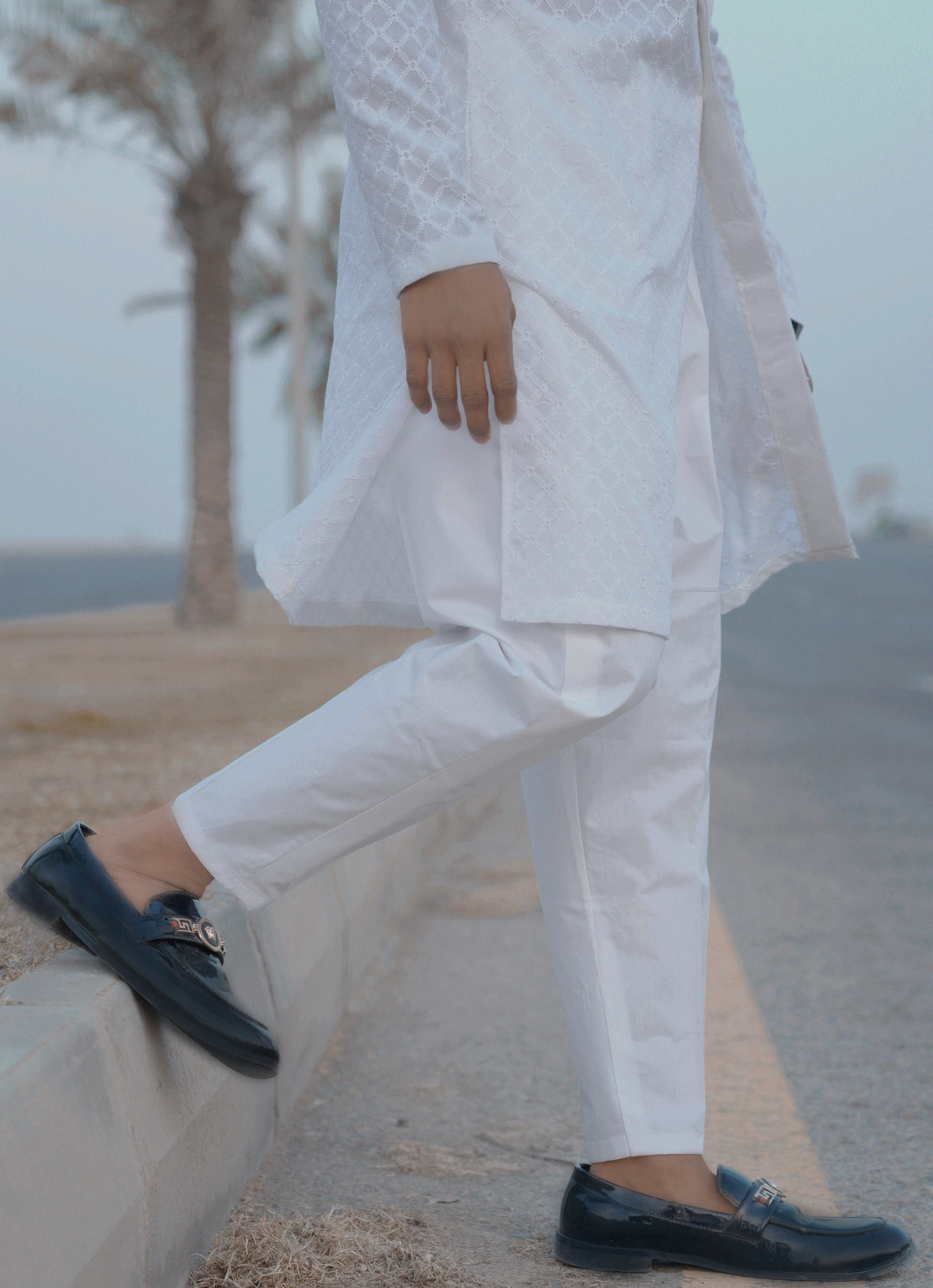 White Sherwani Kurta Pjama